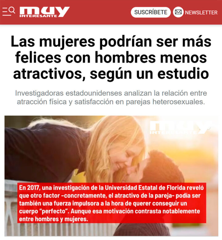Las mujeres son más felices con hombres menos atractivos, según un estudio. 3 las mujeres son mas felices con hombres menos atractivos segun un estudio