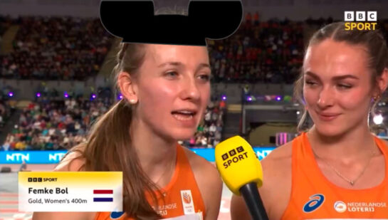 Mickey Mouse Acaba De Batir El Record Mundial De 400 Metros En Pista Cubierta De Paises Bajos