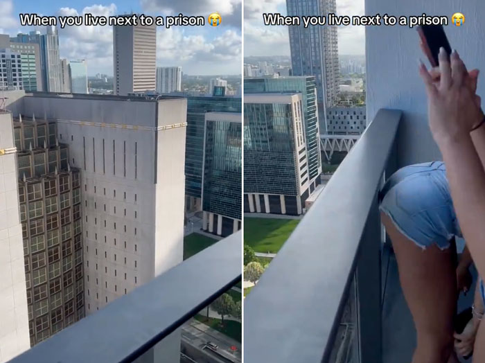 Dos Chicas Le Alegran El Dia A Los Presos De La Carcel Que Tienen Frente A Su Terraza