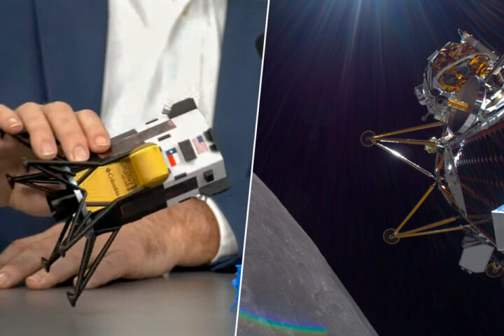 ha vuelto a pasar la nave espacial de intuitive machines ha llegado a la luna pero se tropezo