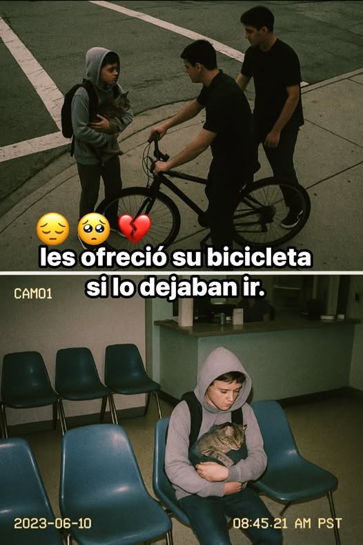Un niño cambió su bicicleta para salvar a un gato callejero. 4 595814669 122241615818176005 5443595032930620442 n
