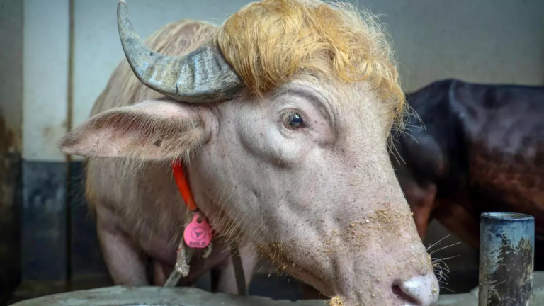 Un búfalo albino parecido a Donald Trump: la nueva sensación viral de Bangladesh. 1 sdfsdfsdf 3